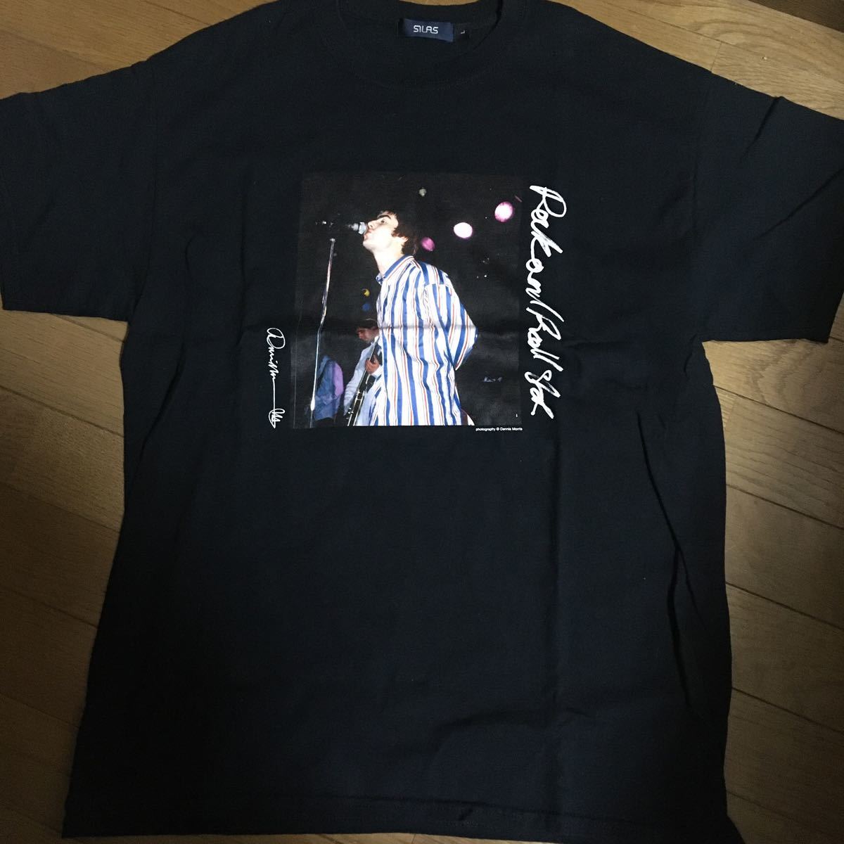 サイラス SILAS oasis リアムギャラガー tシャツ コラボ フォト 写真 ビンテージ 古着 Dennis デニス モリス　オアシス　ヴィンテージ_画像1