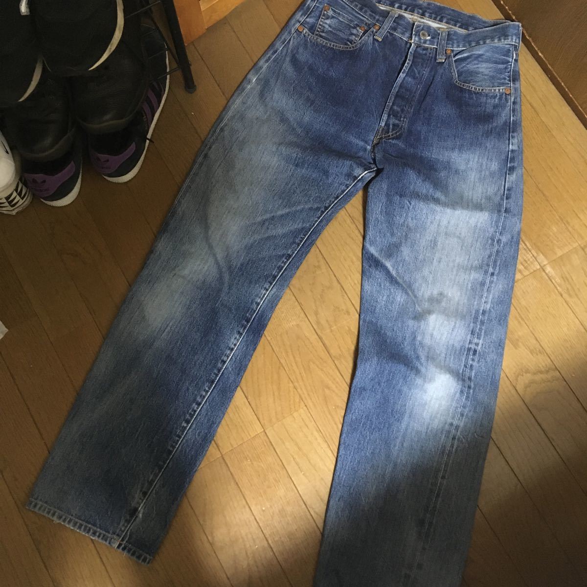 Levi''s デニムパンツ 501xx バレンシア　98年製　BIGE インディゴ　made in USA アメリカ製　555 501 0003 32インチ　リーバイス501