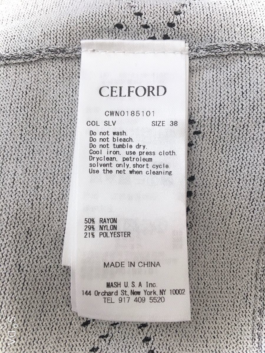 新品】CELFORD セルフォード 透かし柄ニットワンピース 38サイズ 新品】CELFORD セルフォード 透かし柄ニットワンピース 38サイズ