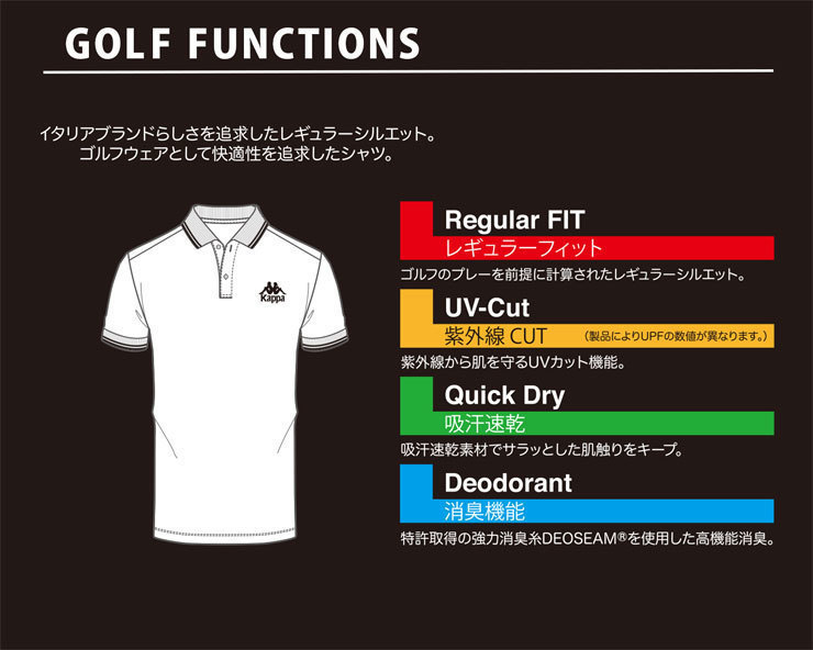 送料無料◆新品◆Kappa カッパ ITALIA 胸グラフィック 半袖ポロシャツ◆(S)◆KGA12SS12-NV◆Kappa GOLF