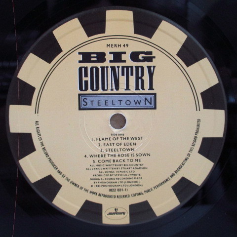 BIG COUNTRY-Steeltown (UK Orig.LP/GS)_画像3