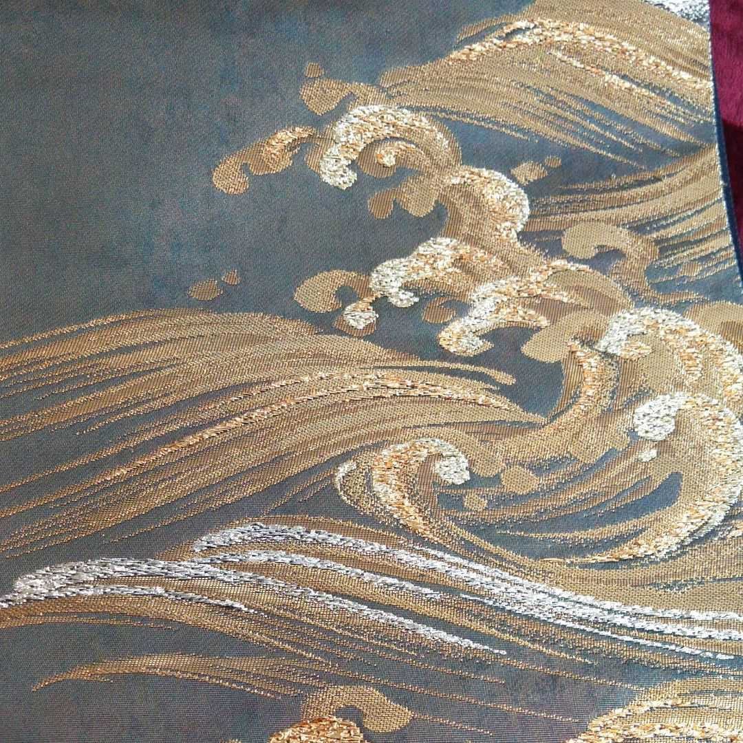 美品✴️上質 正絹袋帯 ※大輪の花が大変素敵です。 大阪本物 www