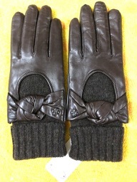 ANTEPRIMA Anteprima sheepskin leather gloves knitted inner 20