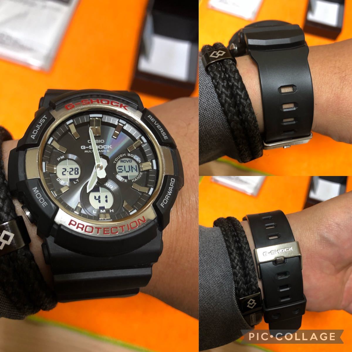 CASIO G-SHOCK 人気のビックフェイス ソーラー電波 ダブルLED♪
