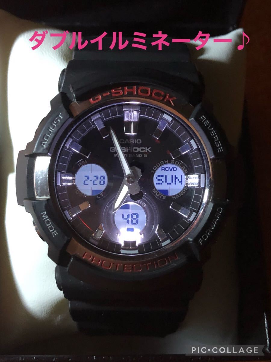 CASIO G-SHOCK 人気のビックフェイス ソーラー電波 ダブルLED♪