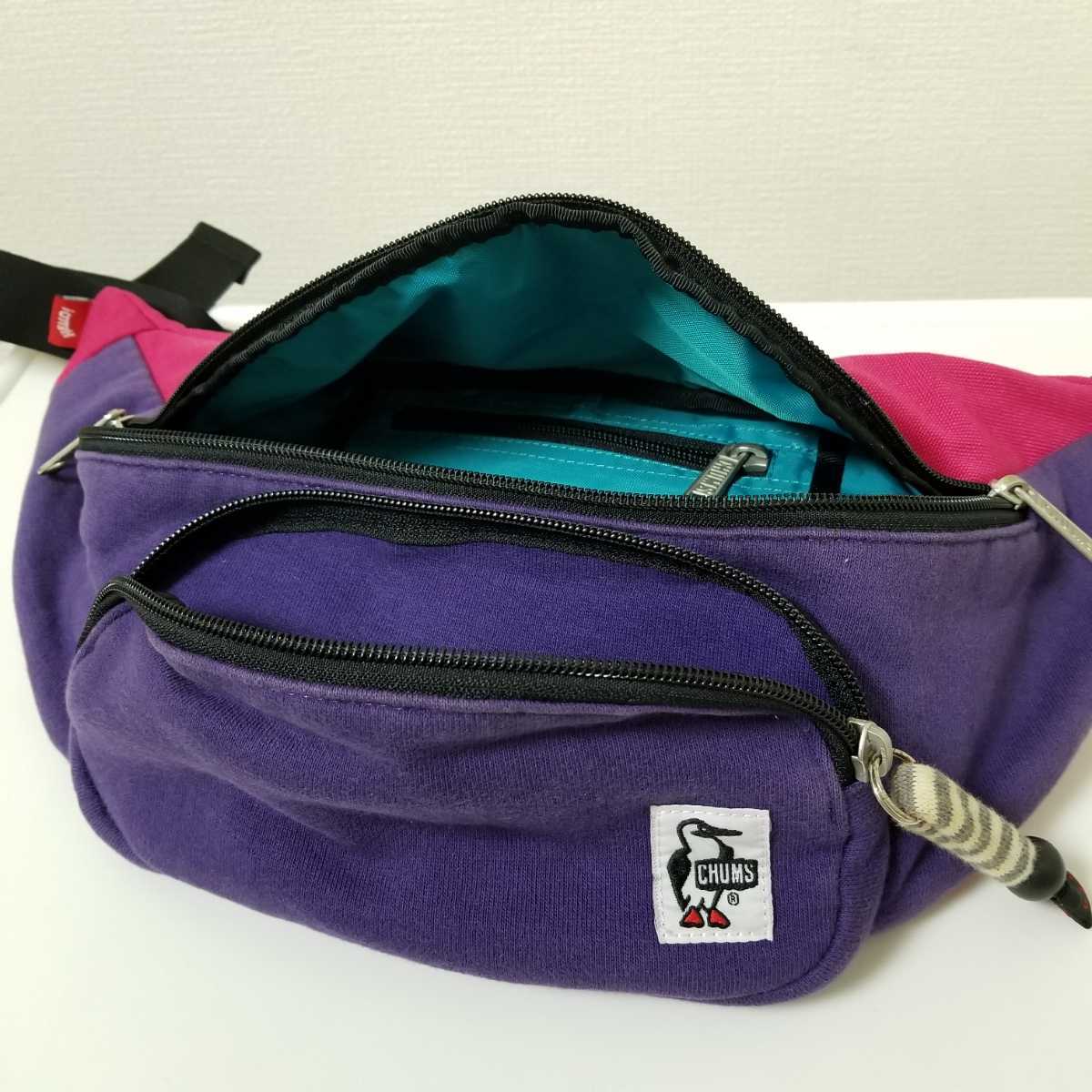  Chums CHUMS сумка "body" поясная сумка сумка-пояс унисекс модель розовый × лиловый хлопок × нейлон 03B1402