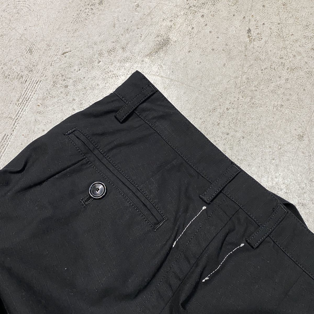 17aw TAKAHIROMIYASHITA The Soloist ミヤシタ タカヒロ ソロイスト Black Plain Front Work Trousers トラウザース パンツ 46 定価64692円