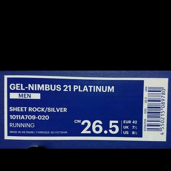新品アシックス ランニングシューズ GEL-NIMBUS 21 platinum
