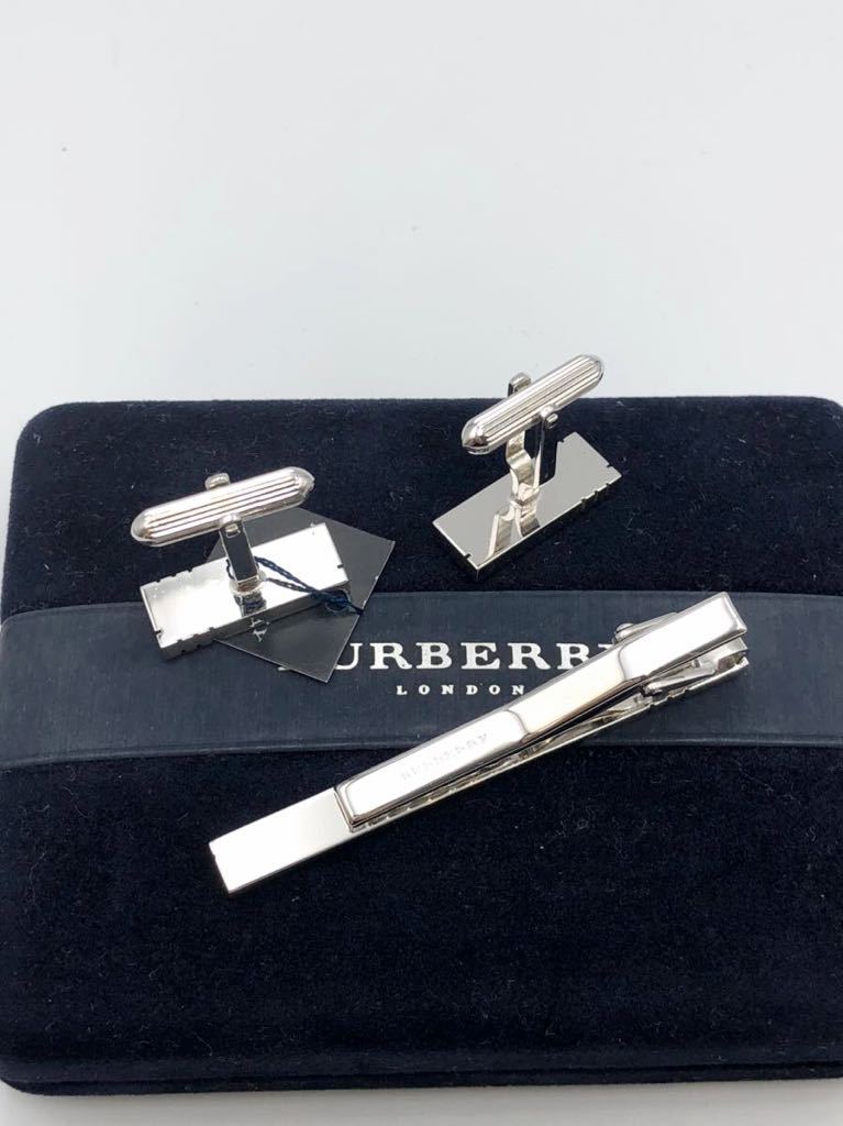 バーバリー ネクタイピン カフス シルバー 未使用品 カフス BURBERRY