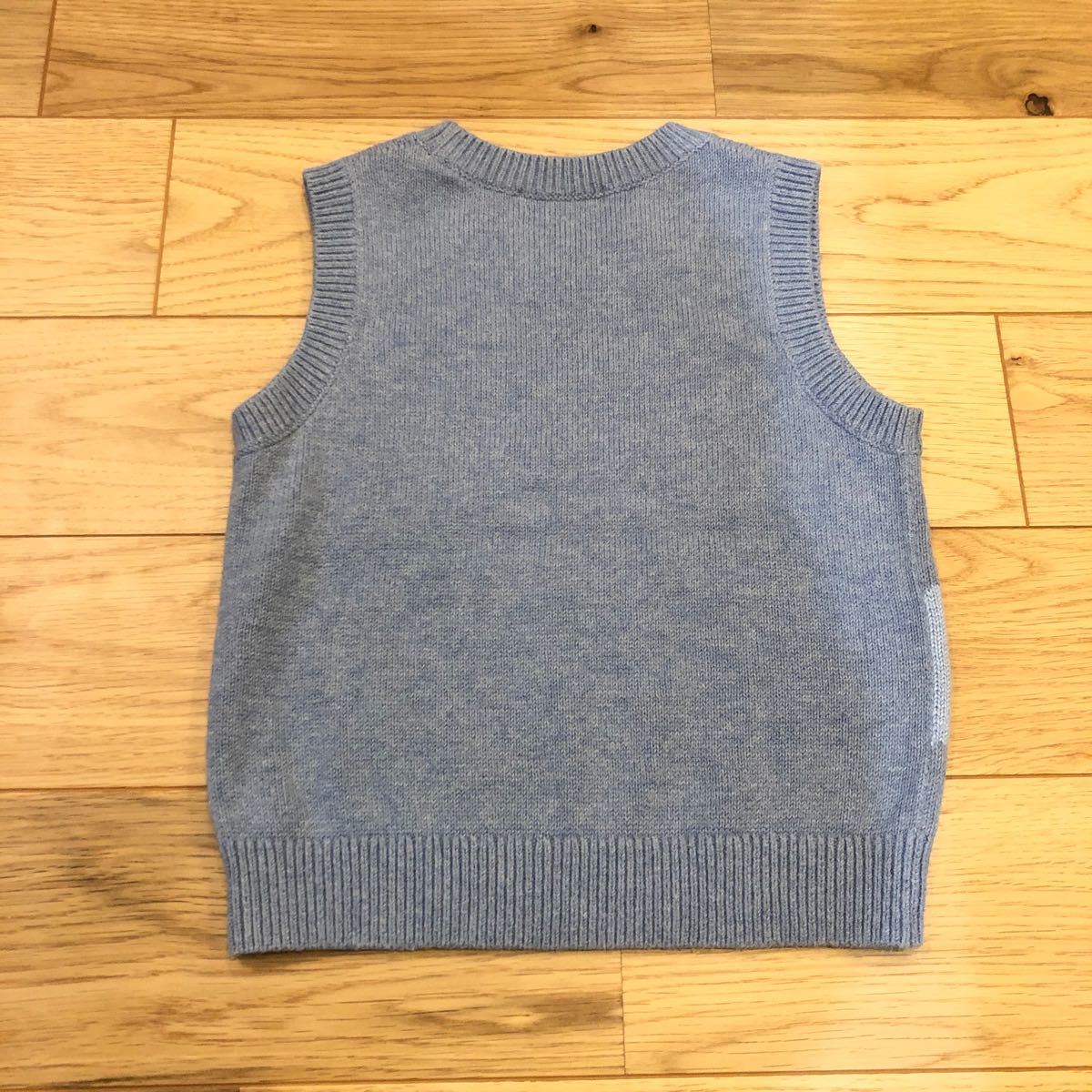 ダルビッシュ様専用!【美品】familiar ファミリア ニットベスト 飛行機 グレー 90