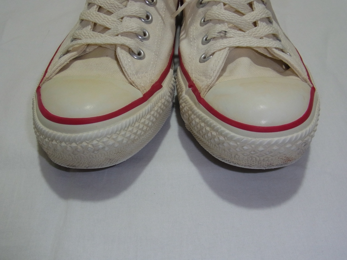 ☆ 90s USA製 ビンテージ CONVERSE ALL STAR LOW コンバース オールスター US6 1/2 25cm オフホワイト ☆古着 チャックテイラー OLD 80s_画像2