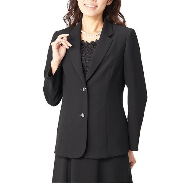 喪服 ブラックフォーマル レディース 送料無料 ジャケット 単品 日本製 大きいサイズ 法事 礼服 冠婚葬祭 通年40代 50代 60代 7016-L_画像3