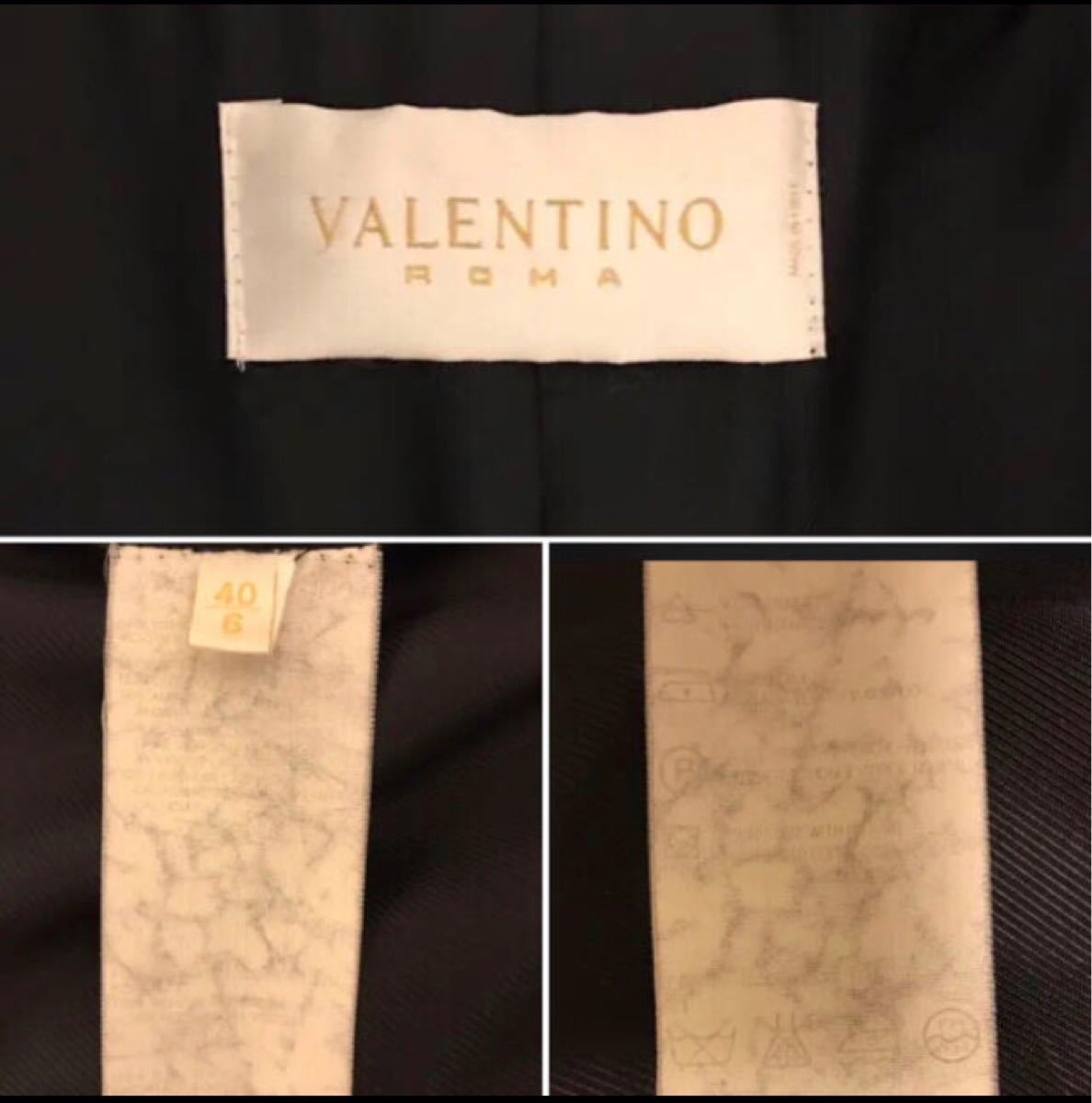 VALENTINO ROMA】カシミヤ混 ロングコート☆Sサイズ☆黒 ブラック 美品