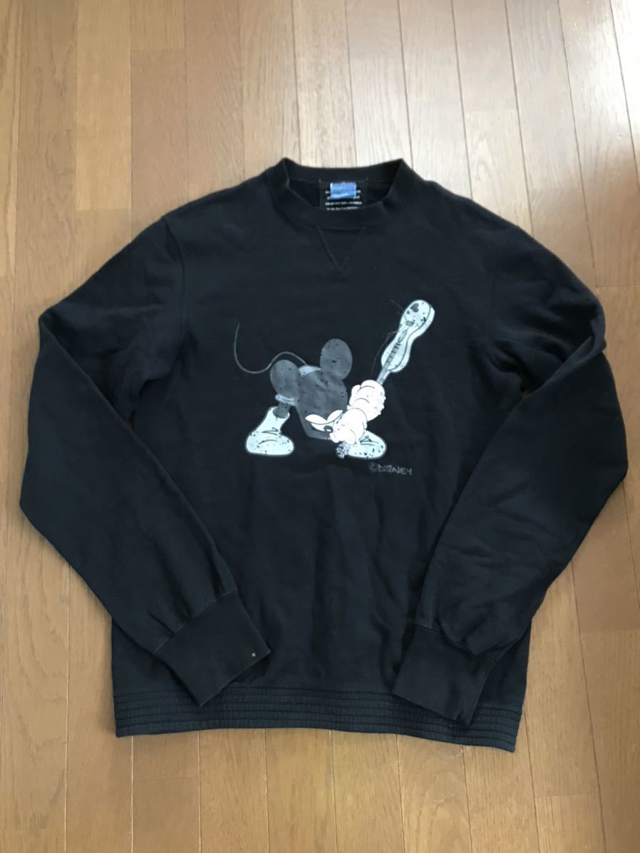 ROEN × Disney クラッシュ ミッキー スウェット 48 ロエン ディズニー