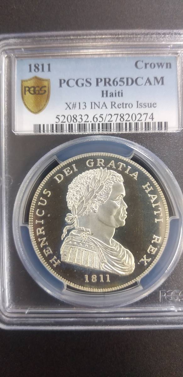 * высокий chi* Anne liⅠ.*PROOF устойчивый фэнтези Crown серебряная монета *1811 год *PCGS оценка 65DCAM*