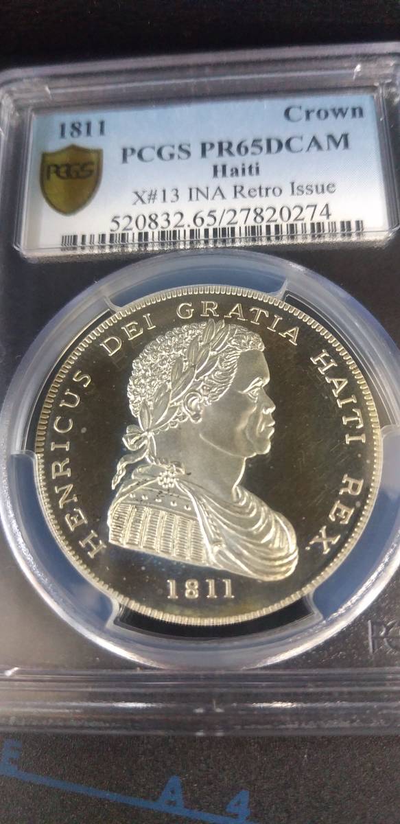 * высокий chi* Anne liⅠ.*PROOF устойчивый фэнтези Crown серебряная монета *1811 год *PCGS оценка 65DCAM*