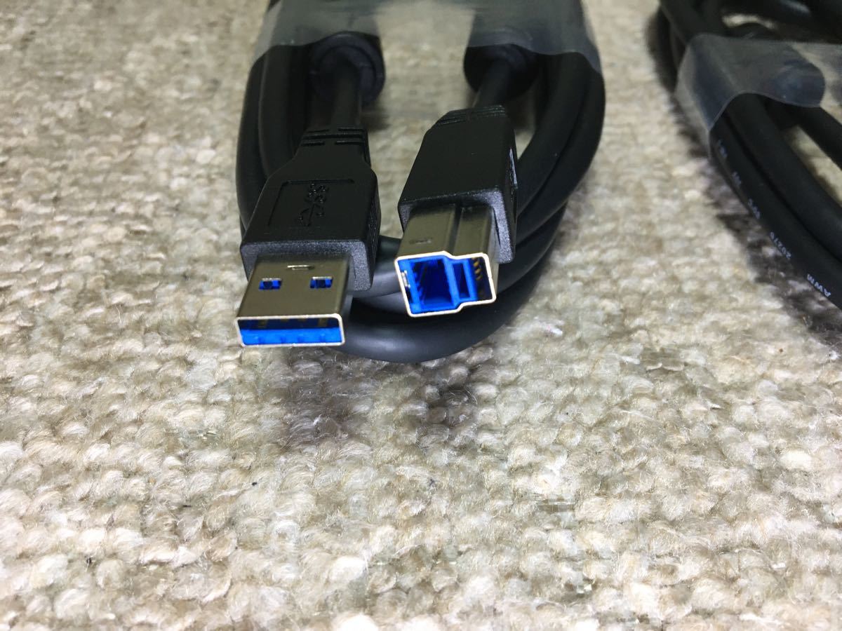 USB3.0対応 USBケーブル 2m (A)オス-(B)オス 新品 3本セット