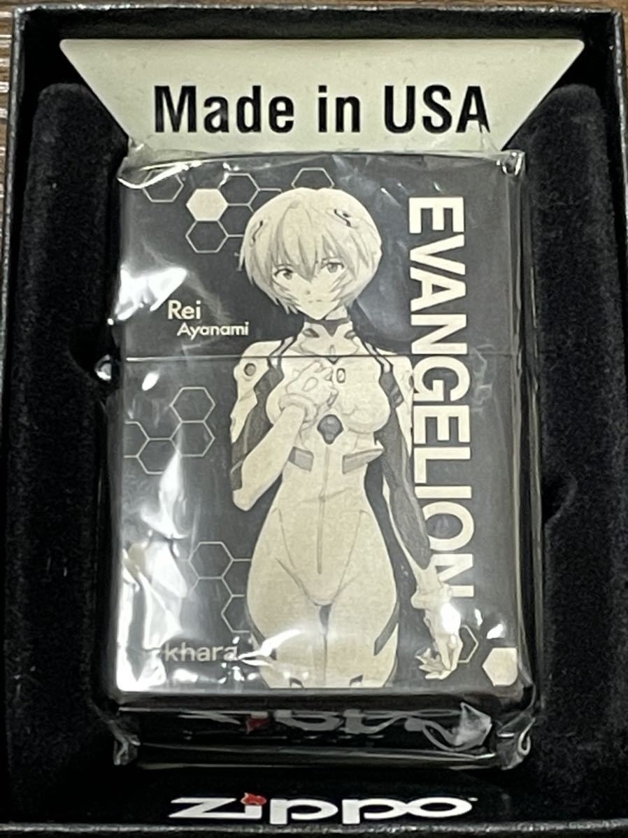 zippo EVANGELION REI ブラックチタン 限定品 綾波 レイ 2016年製 シリアルナンバー NO.1569 ケース 保証書