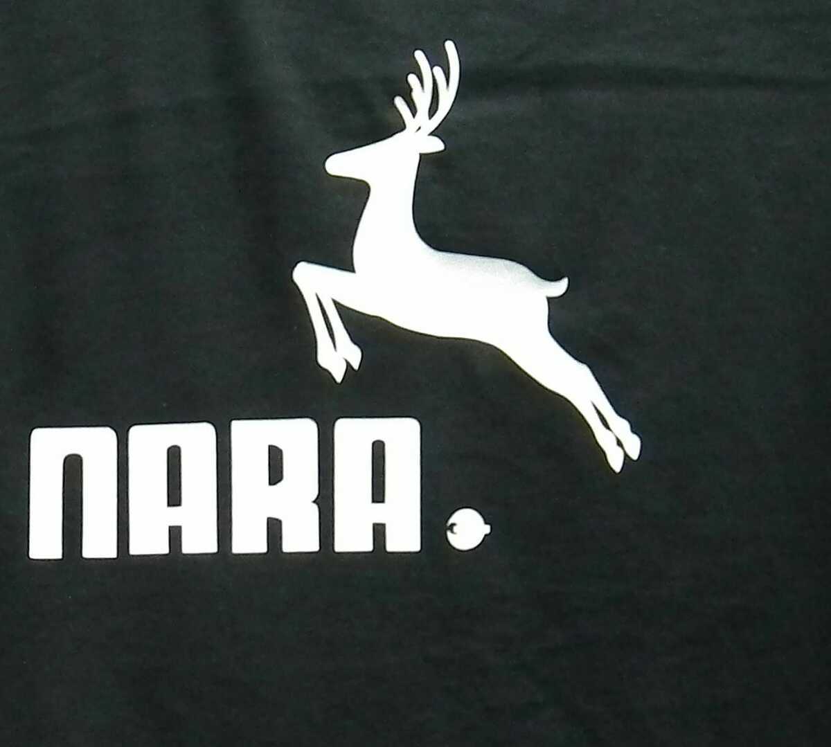 Paypayフリマ 新品 パロディーtシャツ 黒白l半袖 鹿 シカ 奈良公園 Nara ジャンプロゴ Paypayフリマ 新品 パロディーtシャツ 黒白l半袖 鹿 シカ 奈良公園 Nara ジャンプロゴ