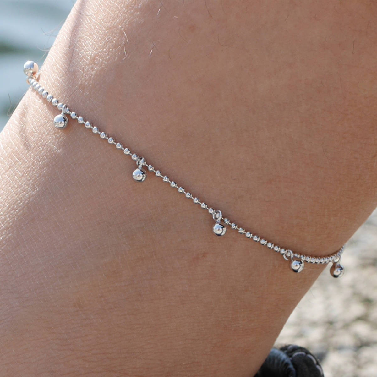 【新品】DAN-7 アンクレット シルバー925 Silver925 anklet ジュエリー ootd code コーデペア 重ね付け SILVER GOLD シルバーアクセ 2/2_画像2