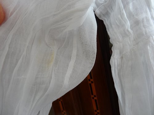 Grace アンティーク フランス 19世紀後半頃　綿ローン ベビー の ロングドレスA (洗礼式のドレス) 着丈74cm ドールにも(^^♪_画像8