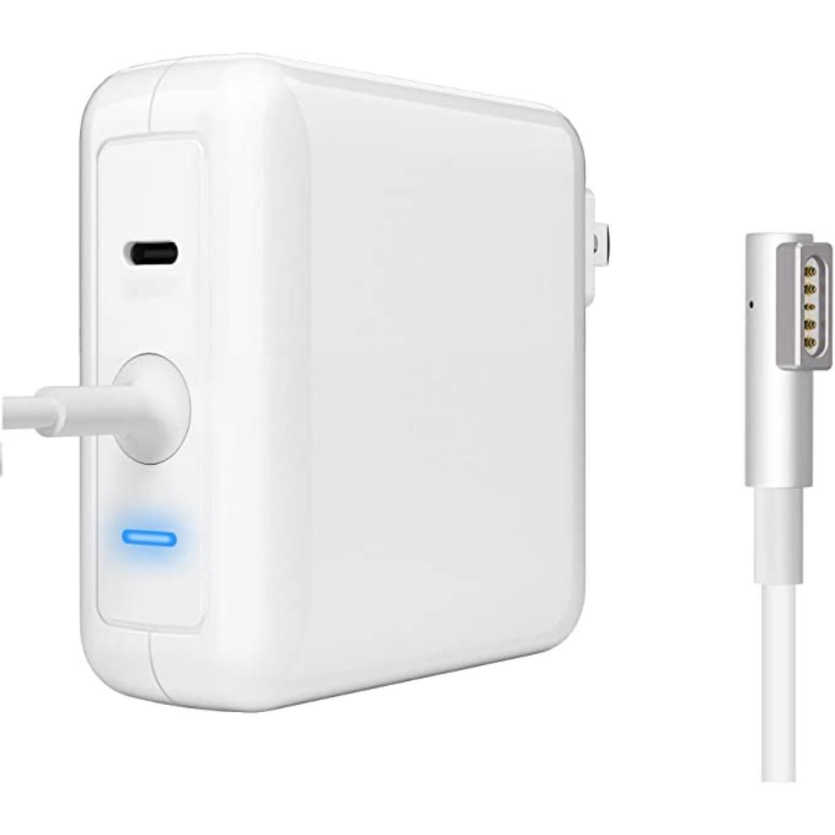 Macbook Pro 電源アダプタ 60W L型 充電器 Type-Cポート USB ACアダプタ iPhone&Android