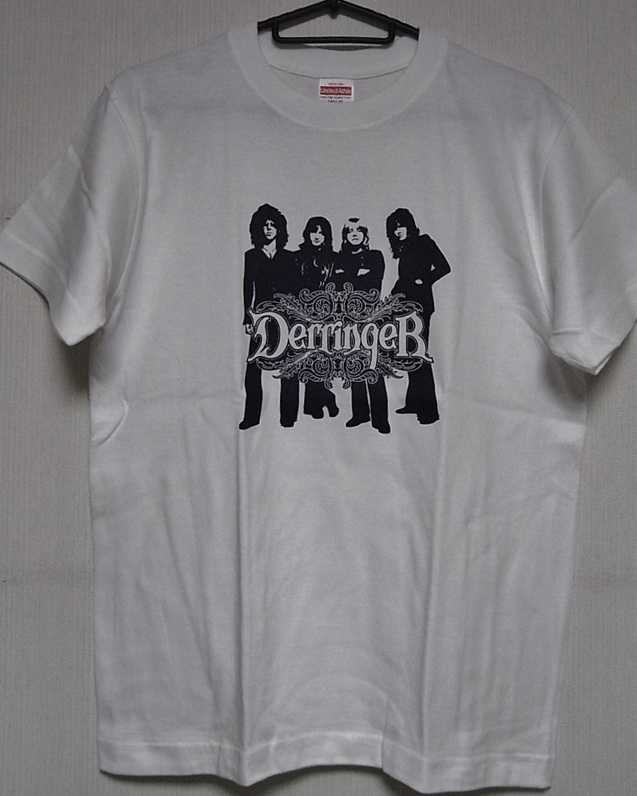 リック・デリンジャー関連★即決★新品バンドＴシャツ★デリンジャー★DERRINGER★ホワイトボディ×ブラック★S/M/Lサイズ対応可能_画像1