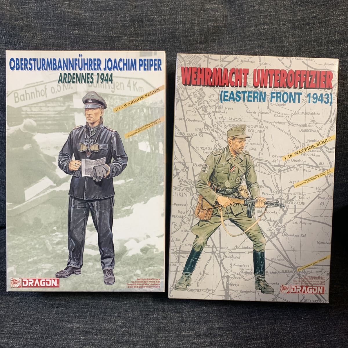 未組立 フィギュア 軍人 2体セット売り OBERSTURMBANNFUHRER JOACHIM PEIPER バジルの戦い 1944 WEHRMACHT UNTEROFFIZIER 東部戦線 1943_画像1