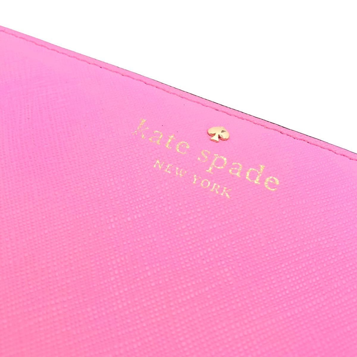 kate spade ケイトスペード ラウンドファスナー長財布_画像3