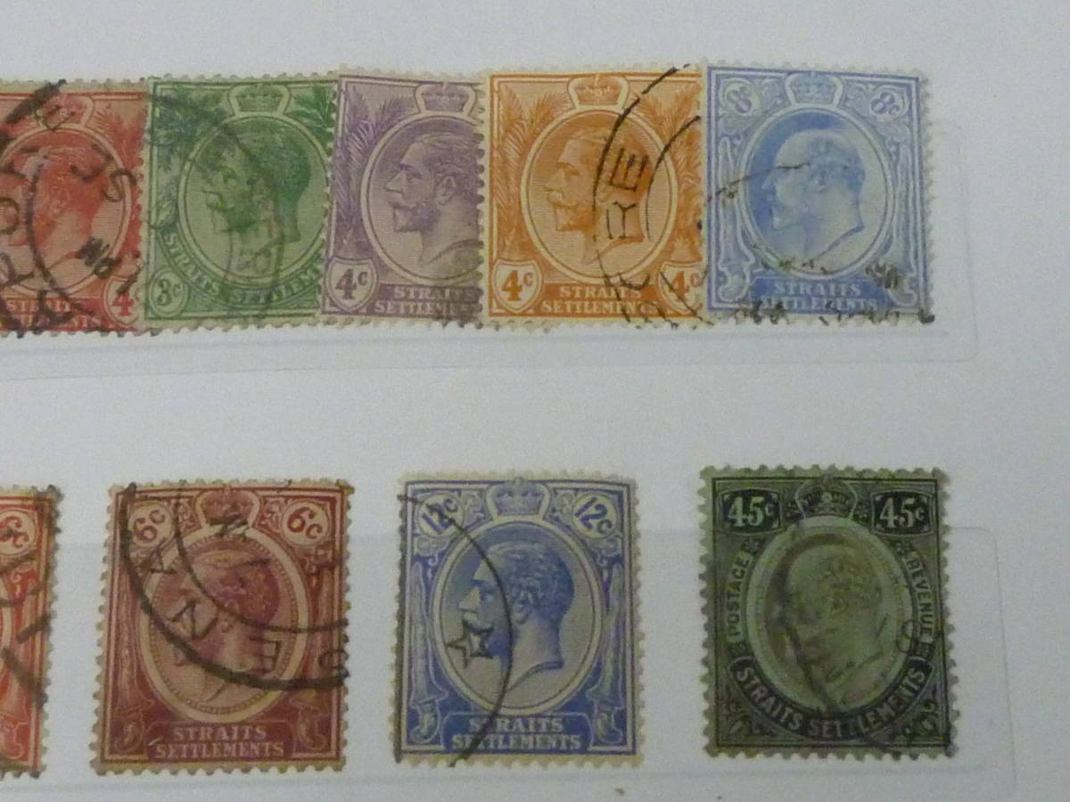 21EA　S　№3　マラヤ切手　1904-32年　STRAITS SETTLEMENTS　SC#109-99の内　計38種　使用済・幾分未使用OH含_画像3