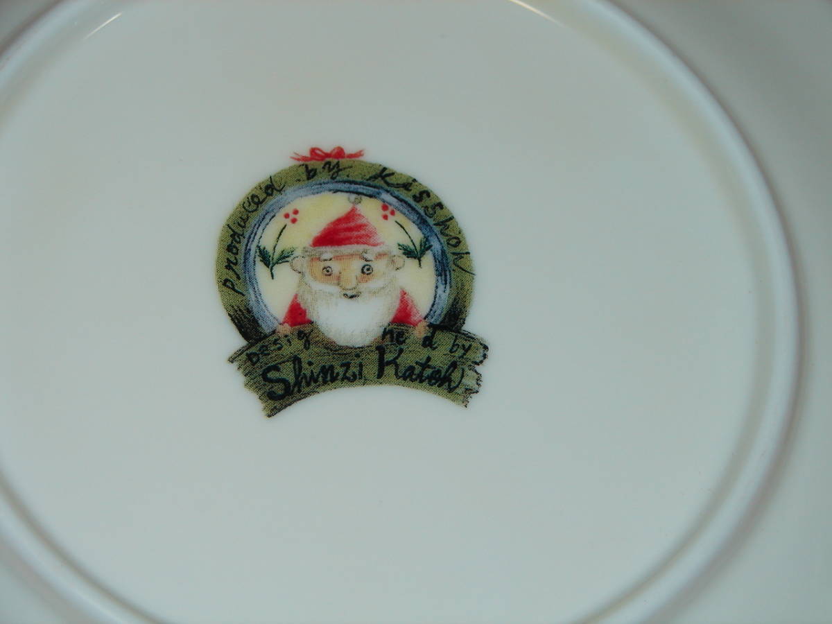 飾り皿　Shinzi Katoh 　シンジ カトウ　　クリスマスプレート 　直径約16.5センチ_画像4