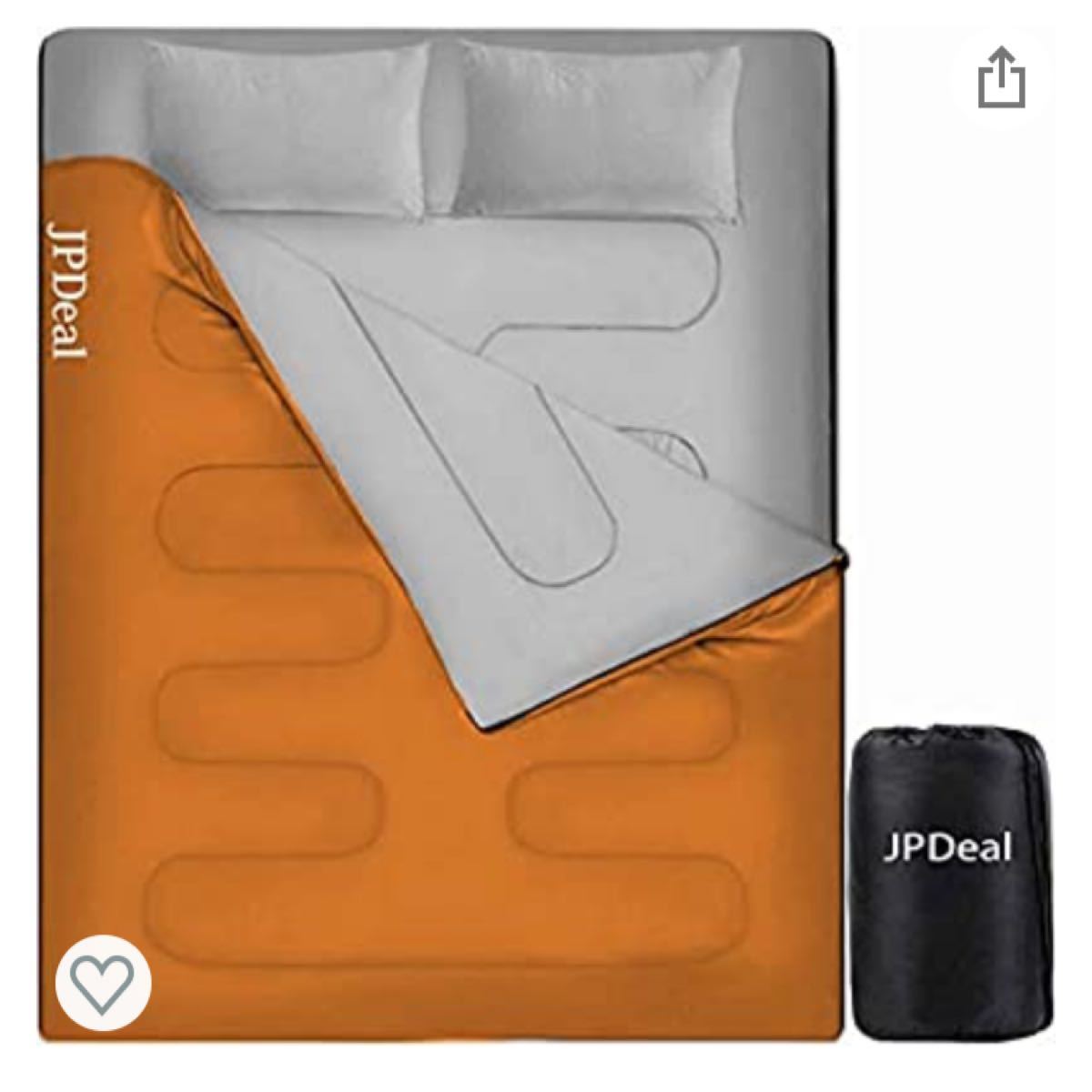 寝袋 封筒型 シュラフ コンプレッションバッグ 枕付き 210T防水シュラフ 連結可能 保温 軽量 コンパクト アウトドア 