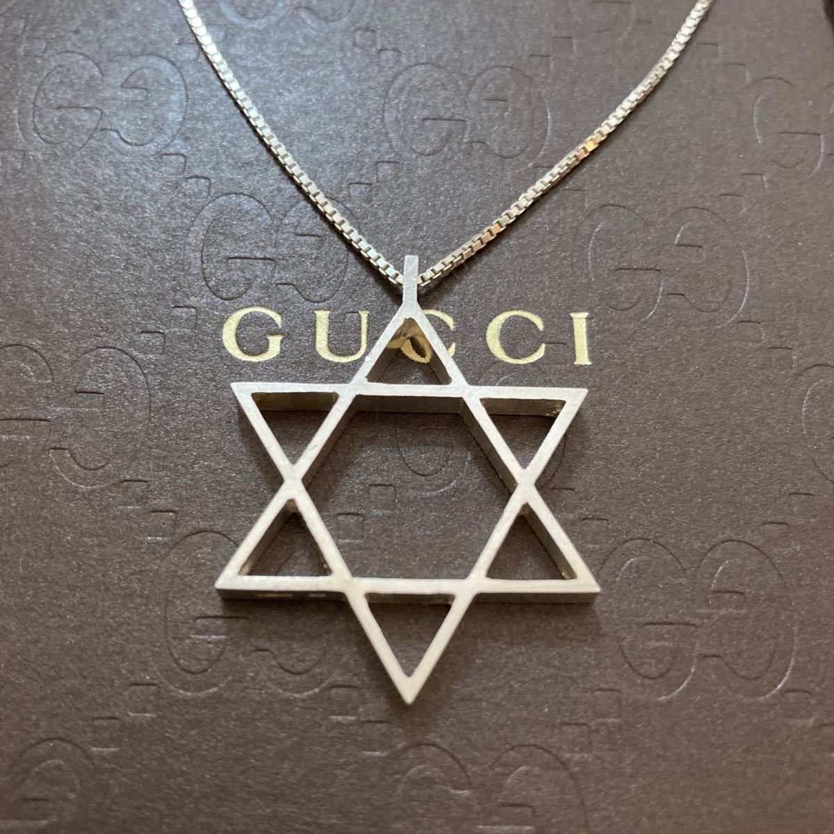 正規品正規品GUCCI グッチ ネックレス トップ ヘキサグラム 六芒星