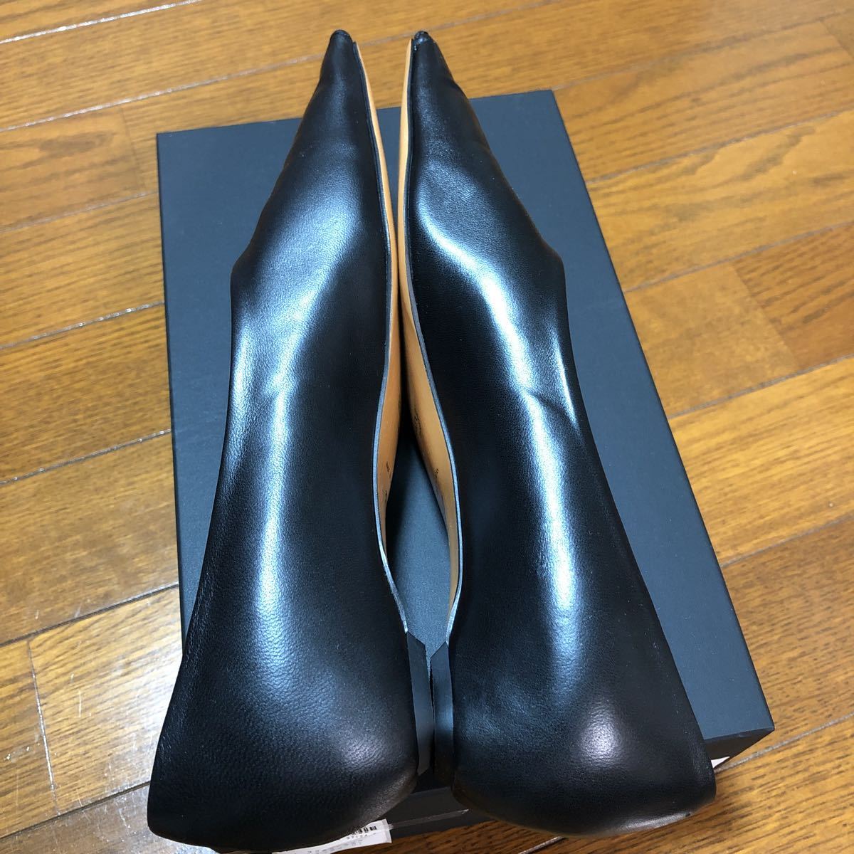 ( new goods unused goods )HENRI EN VARGOhenlienva-go square tu flat shoes pumps 37