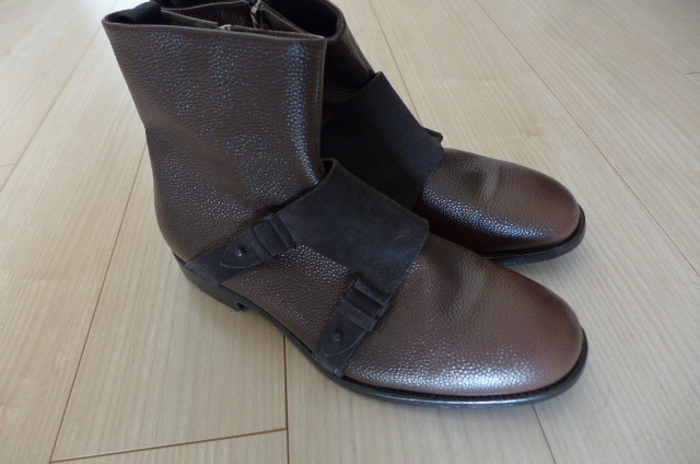  new goods prompt decision hard-to-find joru geo * Armani suede & leather Zip up finest quality boots size 9(27~27.5cm corresponding ) want .. dressing up!