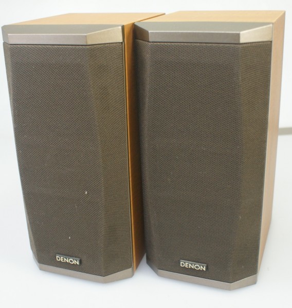 DENON speaker SC-V11 Denon 2 piece set wood grain wood * operation OK