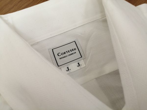kkaa464 ■ CORTESE ■ コルテーゼ シャツ ワイシャツ Yシャツ トップス ボタンダウン 長袖 白 Lサイズくらい_画像8