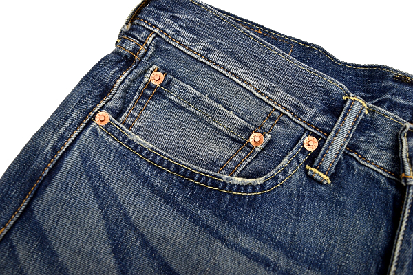 K-2252★超美品★Levi's リーバイス 00505-0589★色落ち抜群 鬼ひげ縦落ち蜂の巣 ヴィンテージ加工 デニム ストレートジーンズ W31_画像7