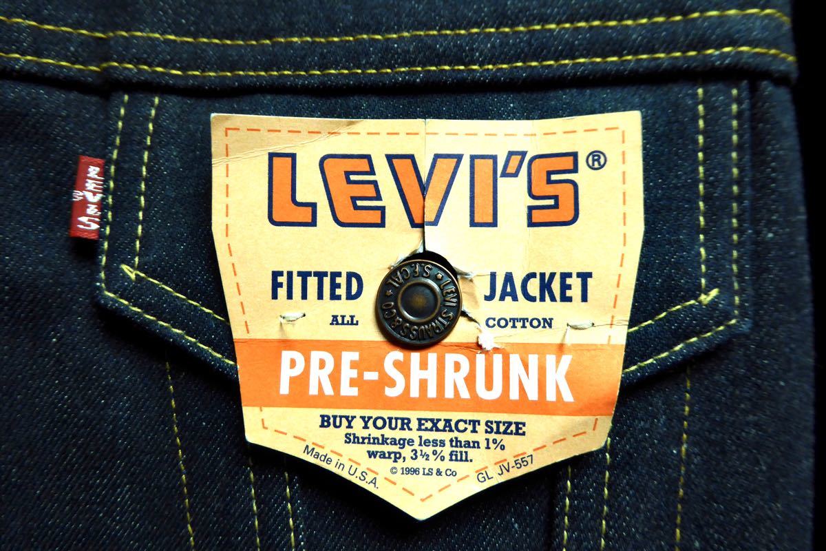 LEVI'S 【Big E】リジット新品バレンシア555 L44 デットストック/リーバイス557XX 3rd USA