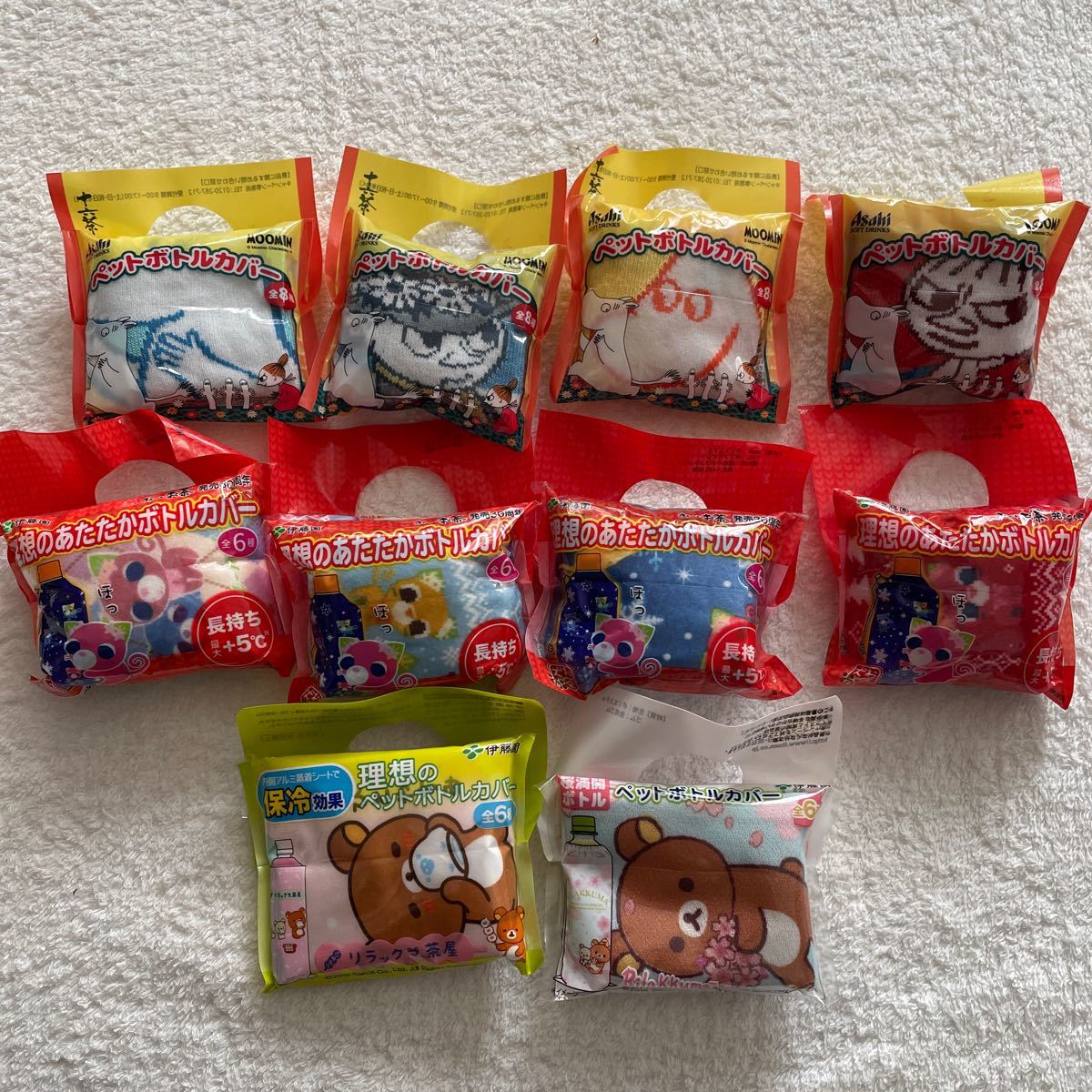 Paypayフリマ ペットボトルカバー ムーミン リラックマ お茶犬 10個 Paypayフリマ ペットボトルカバー ムーミン リラックマ お茶犬 10個