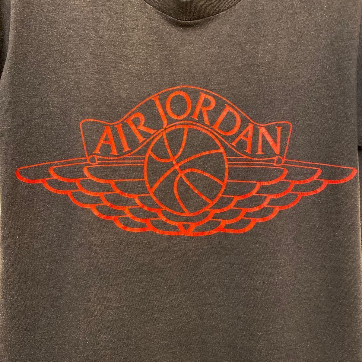  редкость 80s Vintage Nike NIKE воздушный Jordan футболка размер S синий бирка USA производства Vintage Air Jordan t-shirt 1980s Blue tag Rare