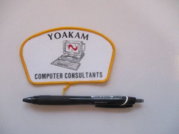 ビンテージ YOAKAM コンピューター パソコン 旧型 ロゴ プリント ワッペン/企業 パッチ 刺繍 USA 古着 アメリカ 海外 483_画像7