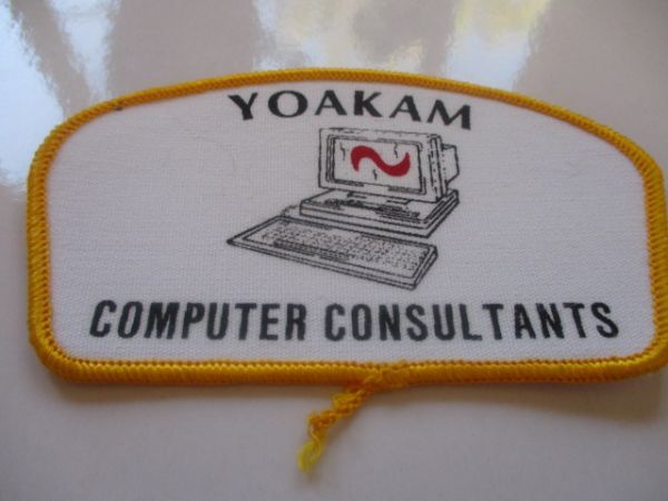 ビンテージ YOAKAM コンピューター パソコン 旧型 ロゴ プリント ワッペン/企業 パッチ 刺繍 USA 古着 アメリカ 海外 483_画像4