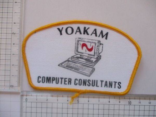 ビンテージ YOAKAM コンピューター パソコン 旧型 ロゴ プリント ワッペン/企業 パッチ 刺繍 USA 古着 アメリカ 海外 483_画像8