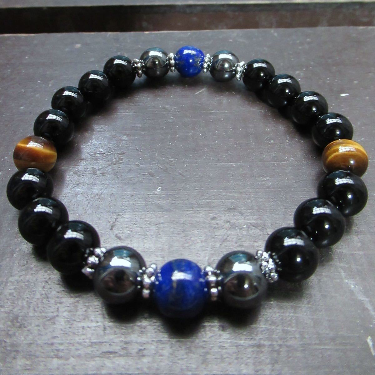  onyx x lapis lazuli x Tiger I xhema tight bracele natural stone Power Stone 