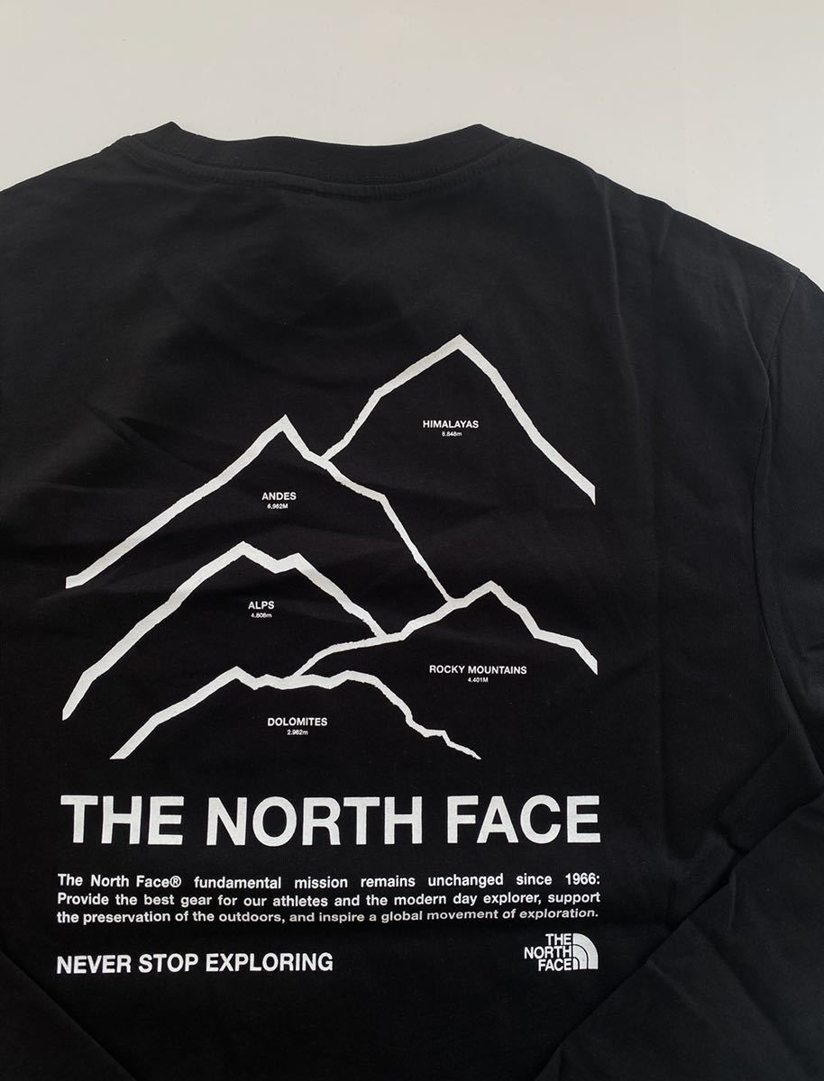 【Sサイズ】新品 THE NORTH FACE Peaks ロンT ブラック