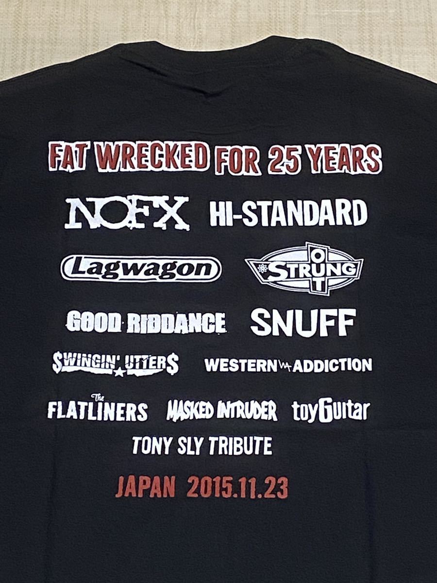 新品同様 FAT WRECK CHORDS 25周年ライブイベントTシャツ NOFX lagwagon NO USE FOR A NAME  strung out Hi-standard