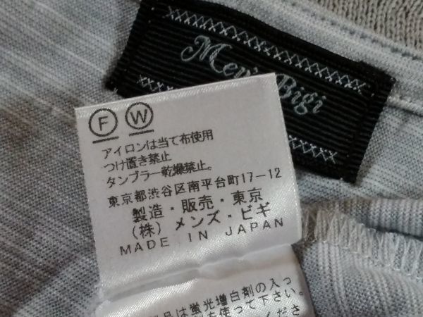 MENS BIGI/メンズビギ Tシャツ SIZE:S グレー系 送料215円～_画像6