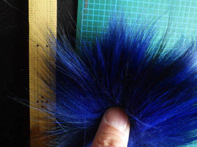 sfxd119 シルバーフォックス　テール　dyed blue ブルー　　＜Ｍ＞_画像2