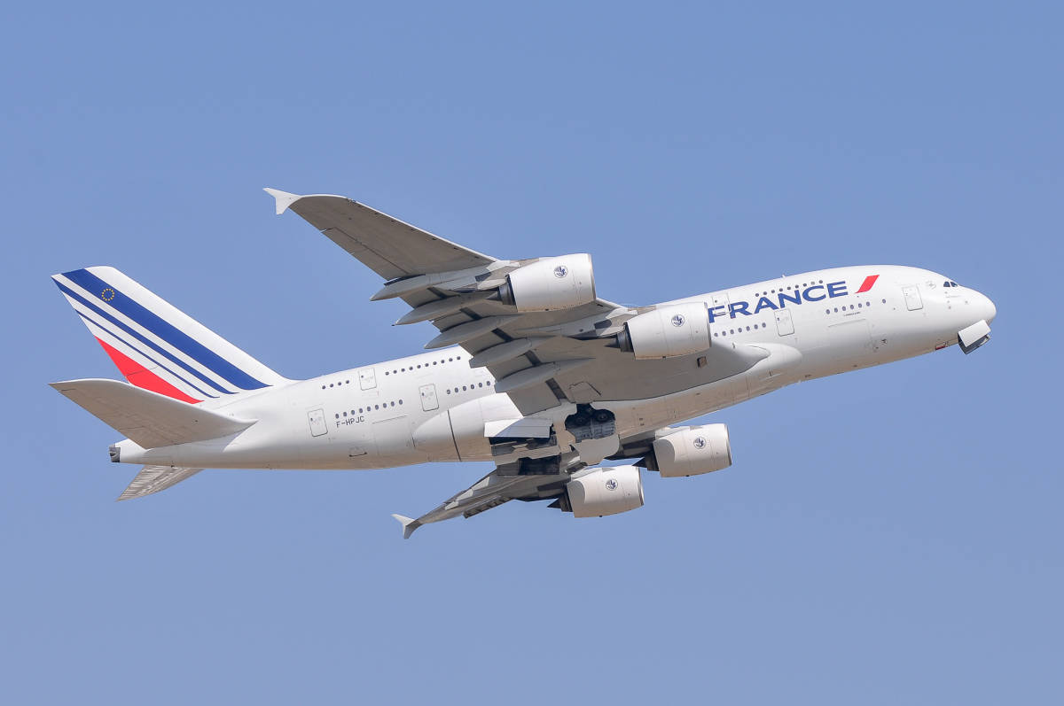 飛行機　デジタル画像 A380 エールフランス航空 3_画像1